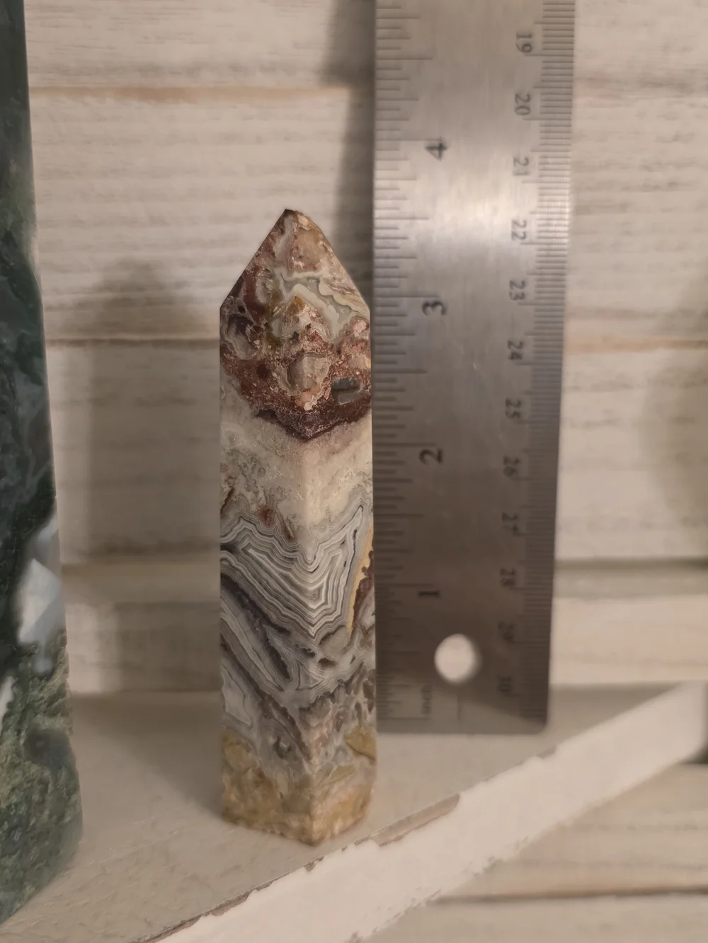 Polished Agate Tower Point in Gray and Brown - Home Accent